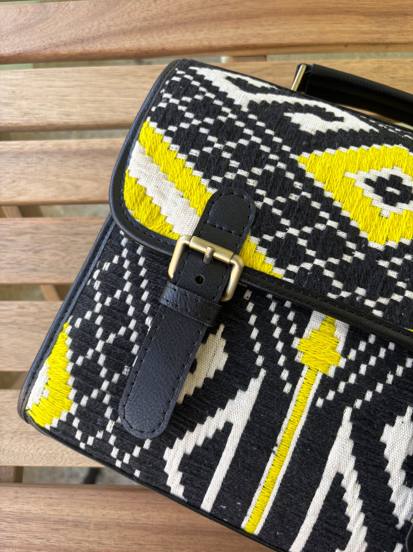 Aztec Noir Saddle Bag
