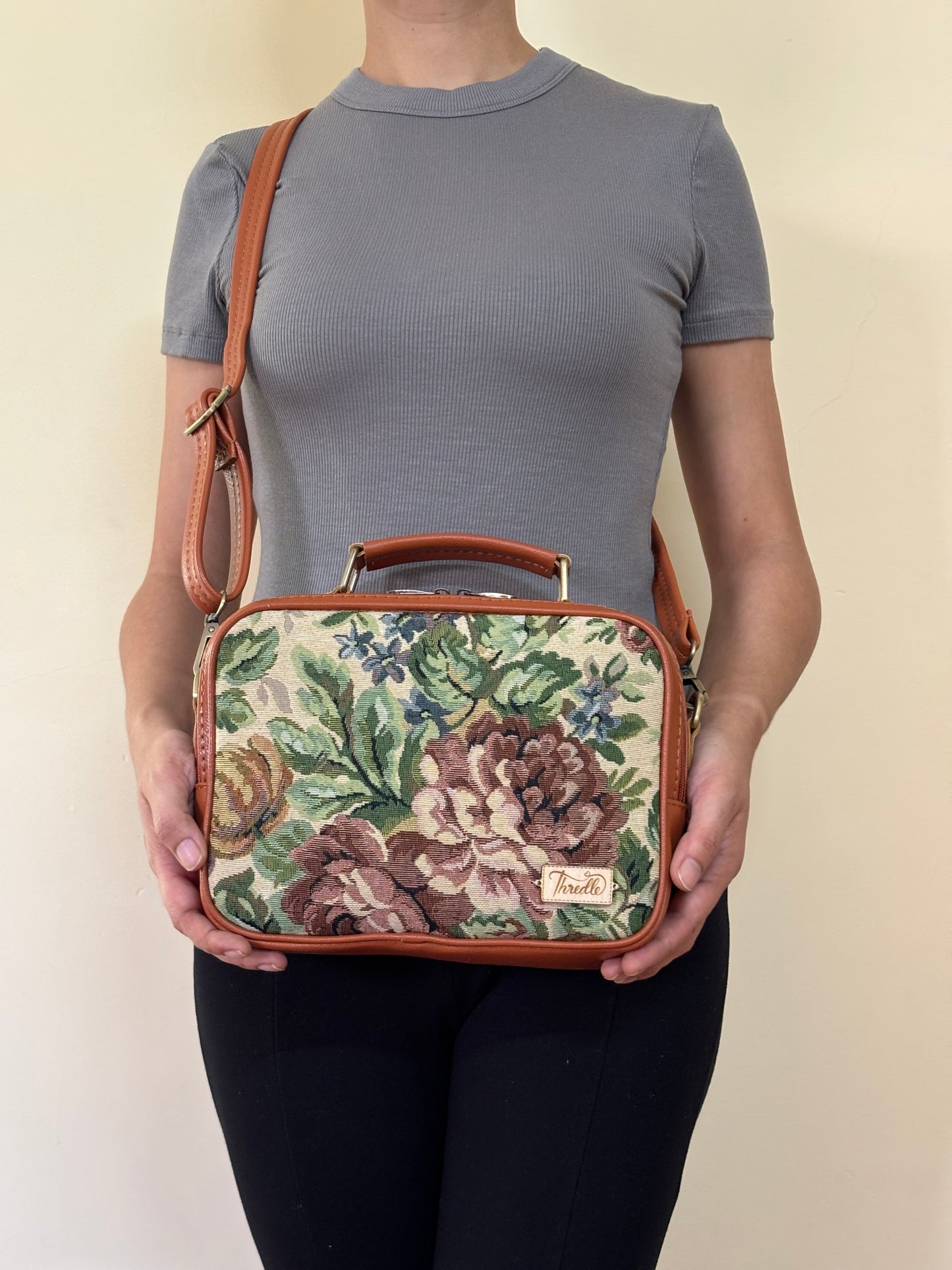 Vintage Bloom Briefcase Sling