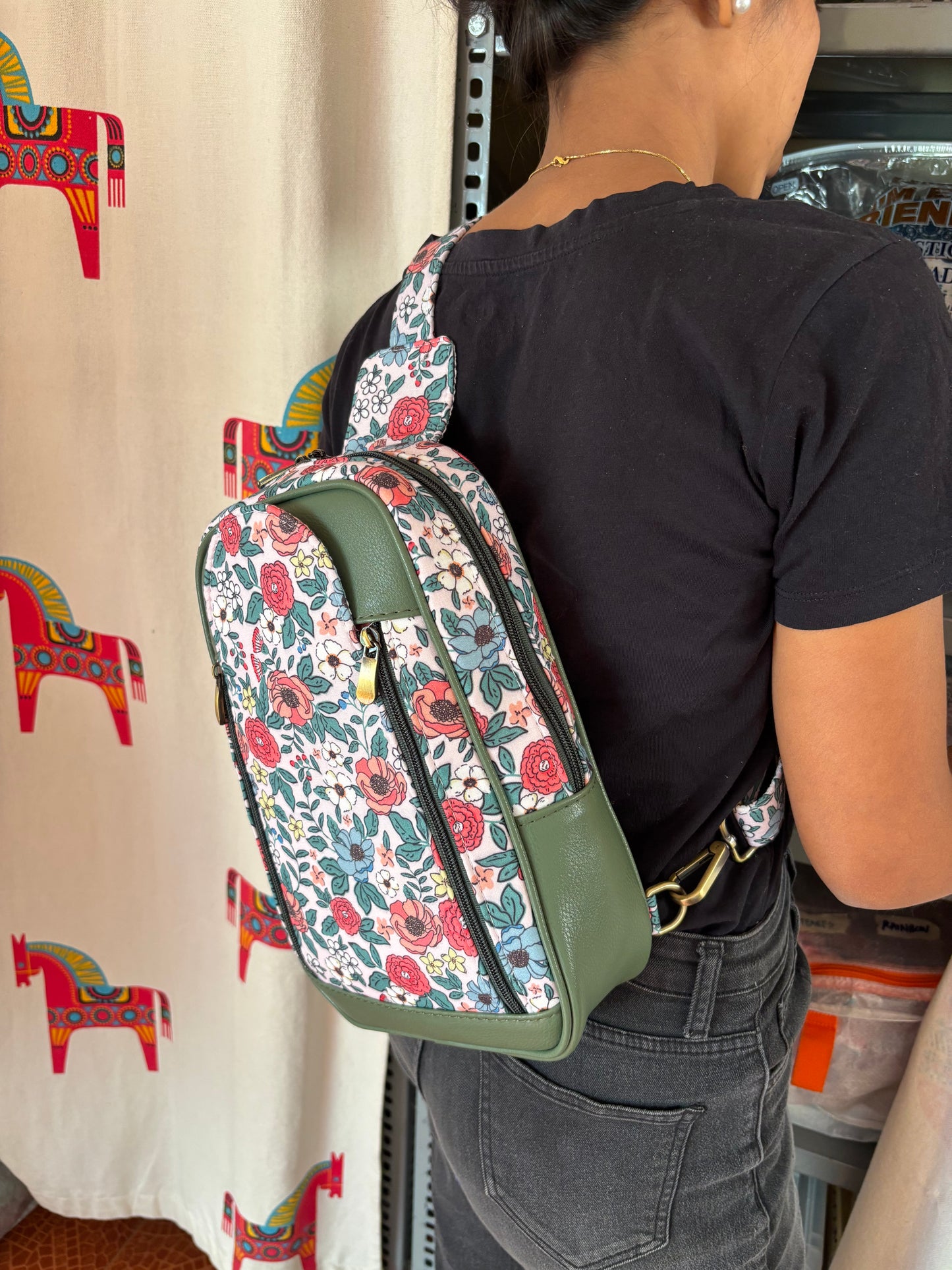 Floral Charm Chest & Back Sling