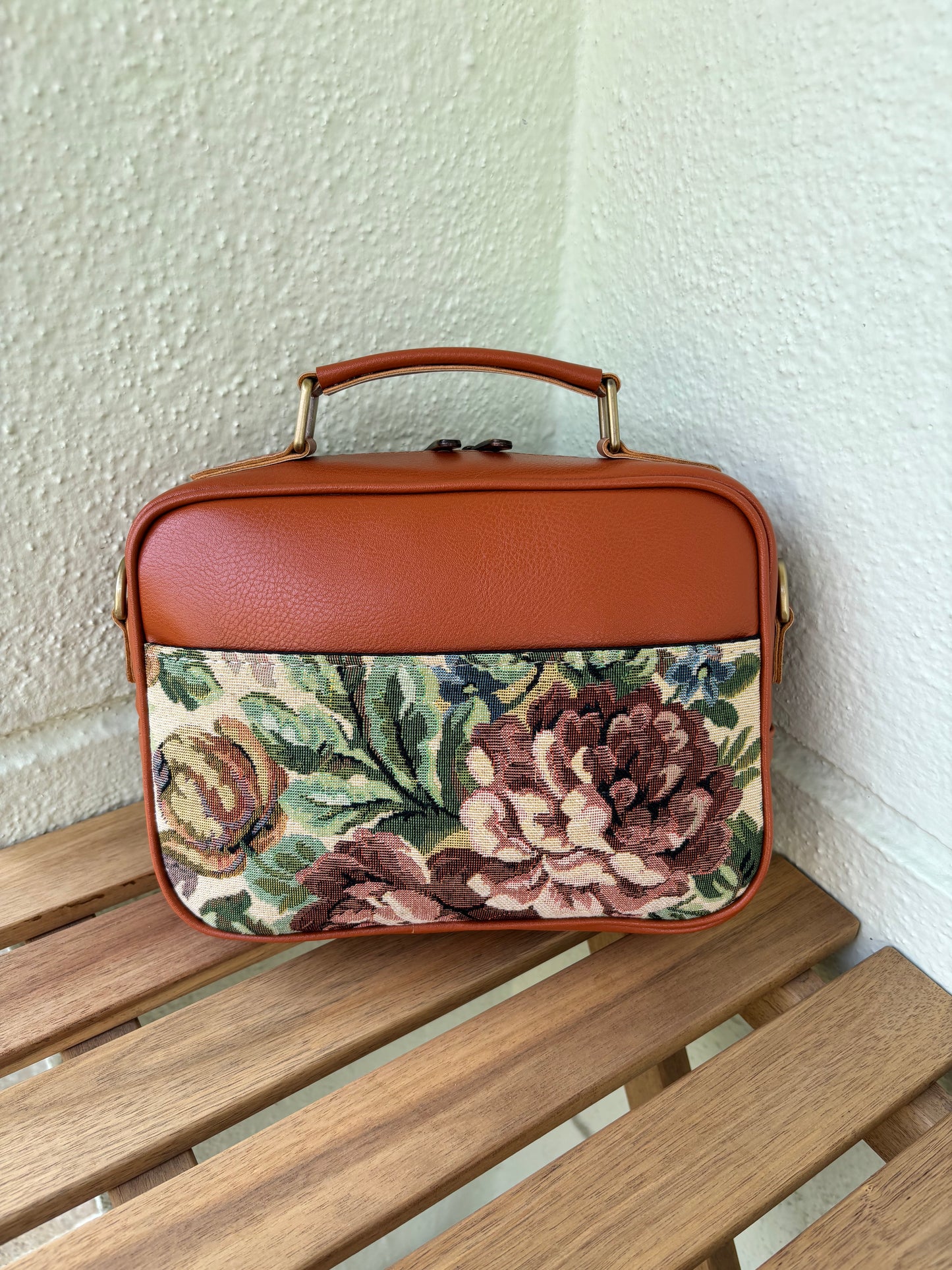 Vintage Bloom Briefcase Sling