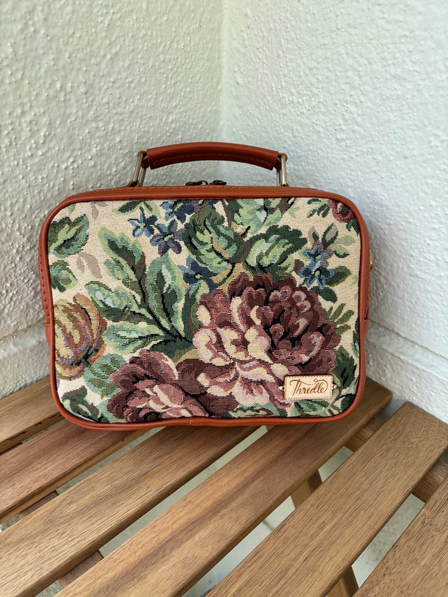 Vintage Bloom Briefcase Sling