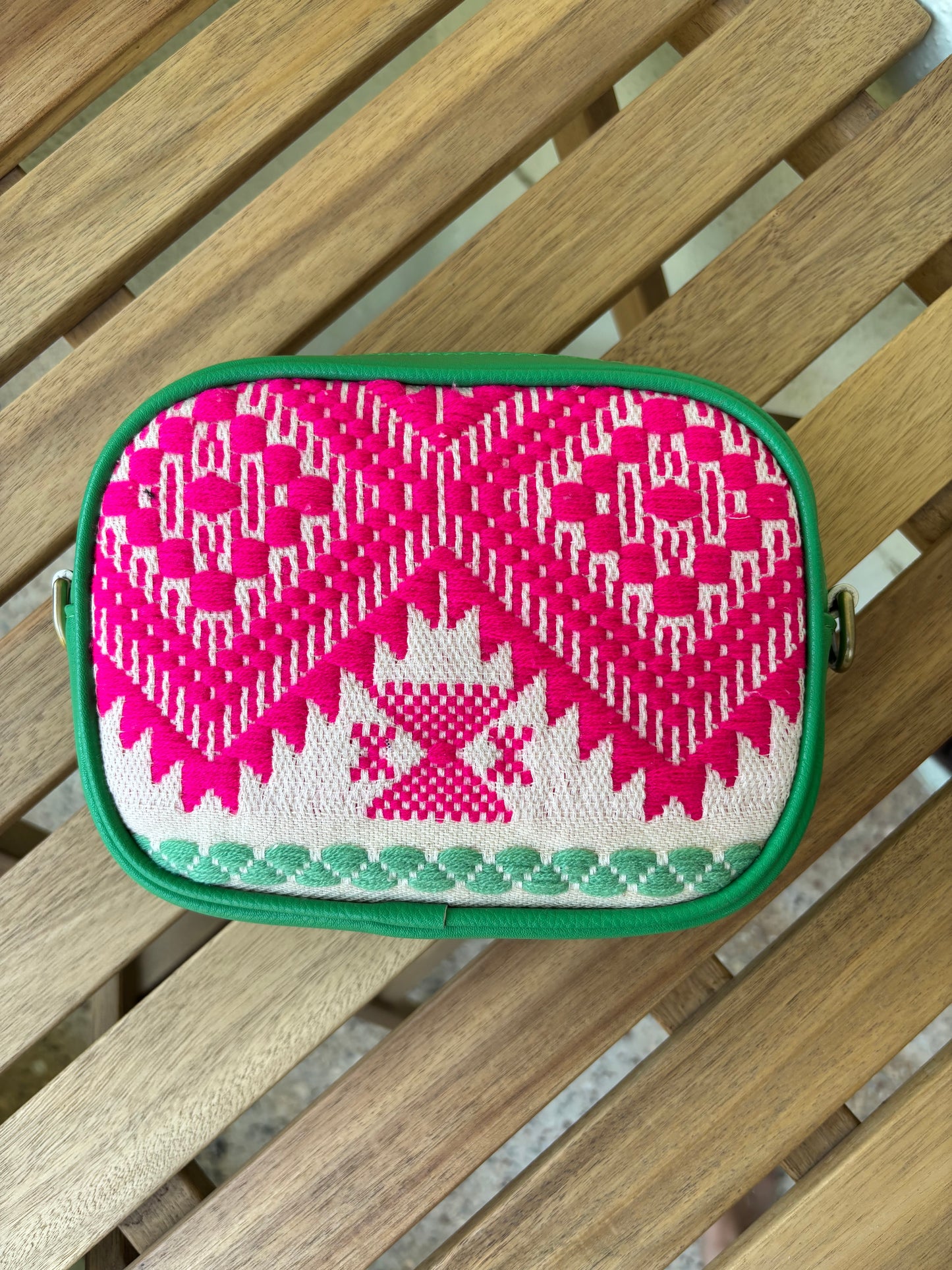 Pink & Green Sling Bag