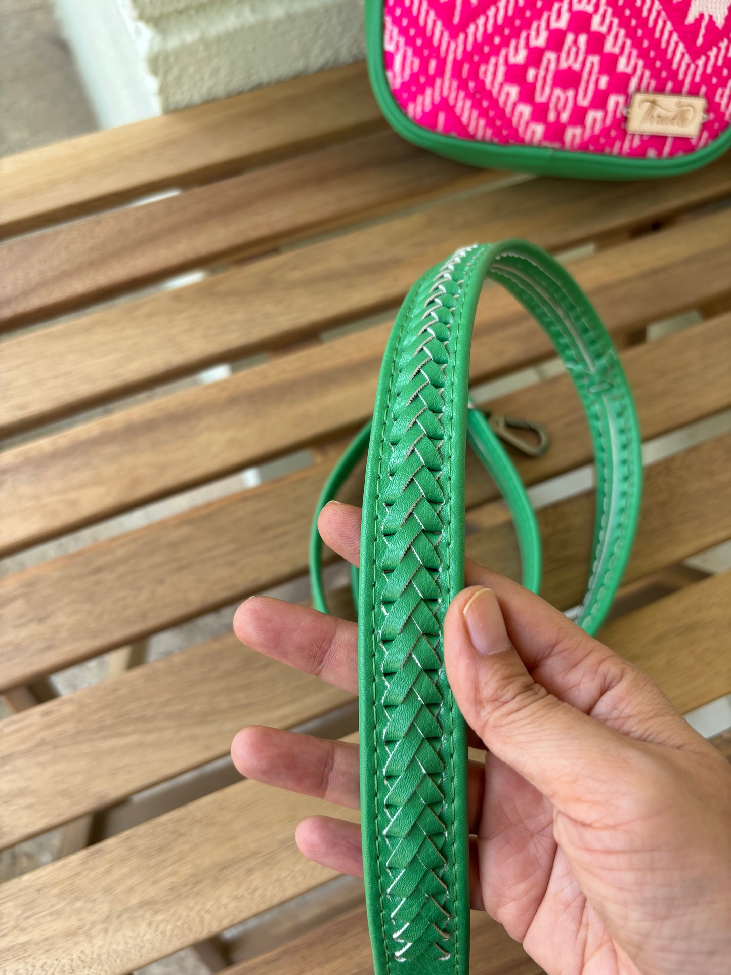 Pink & Green Sling Bag