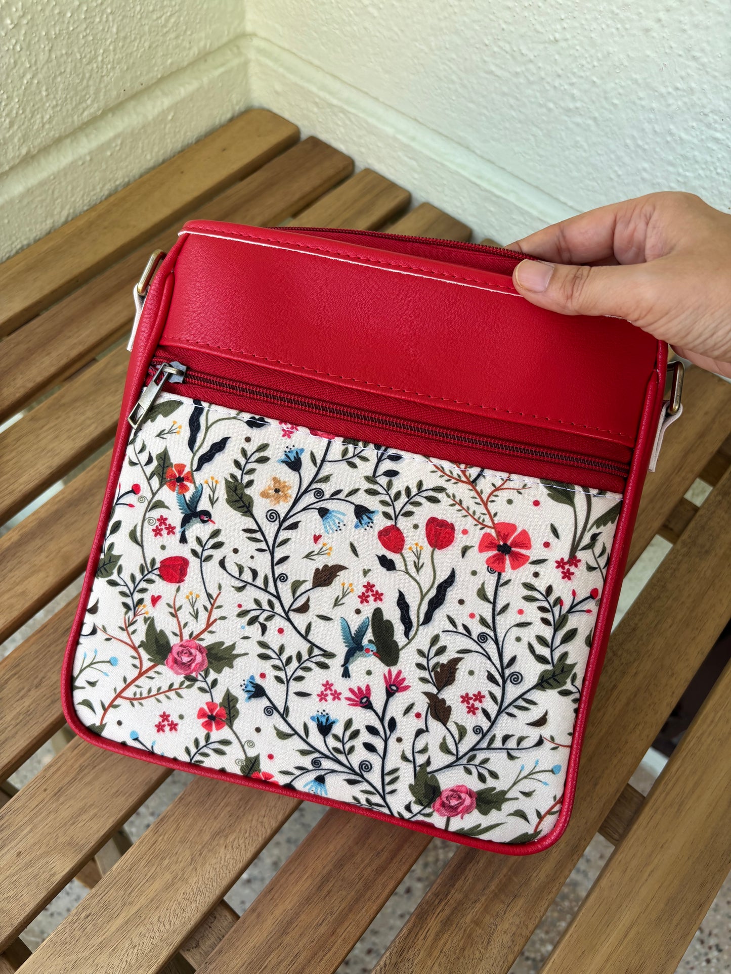 Scarlet Bloom Crossbody