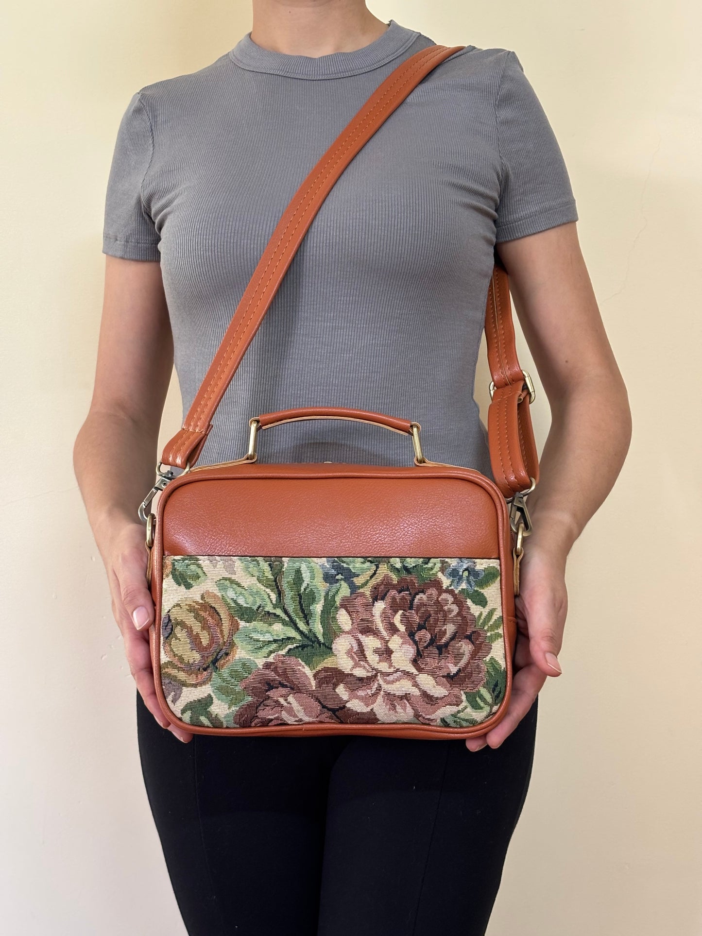 Vintage Bloom Briefcase Sling