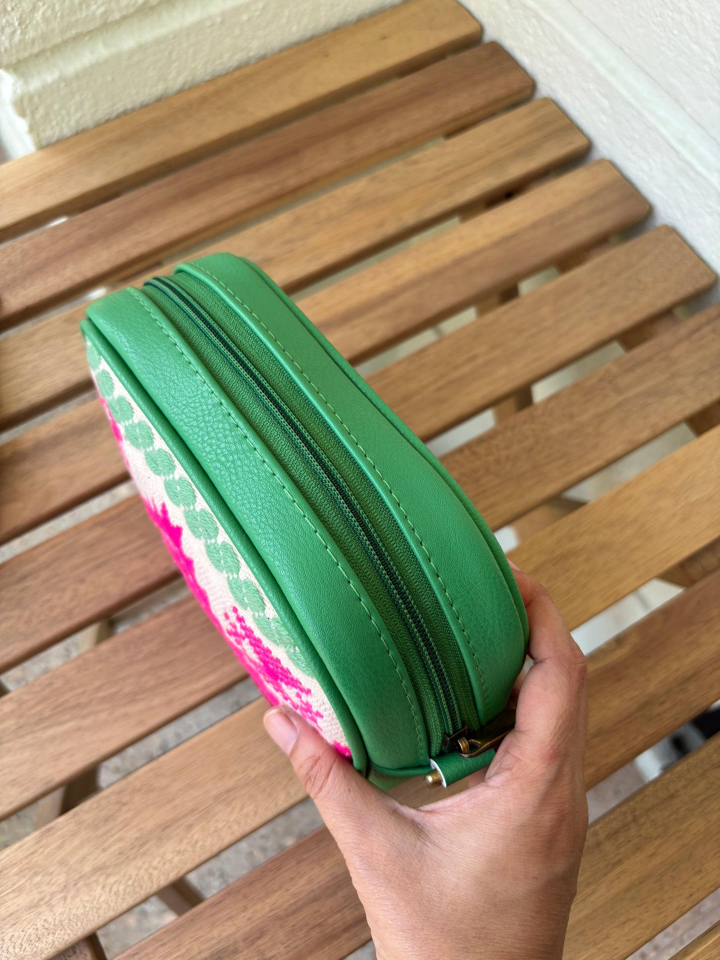 Pink & Green Sling Bag