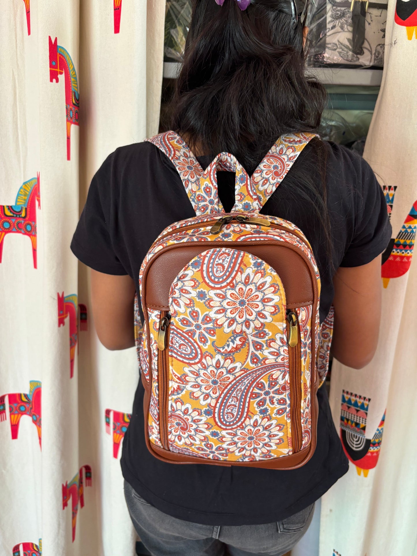 Amber Paisley Backpack