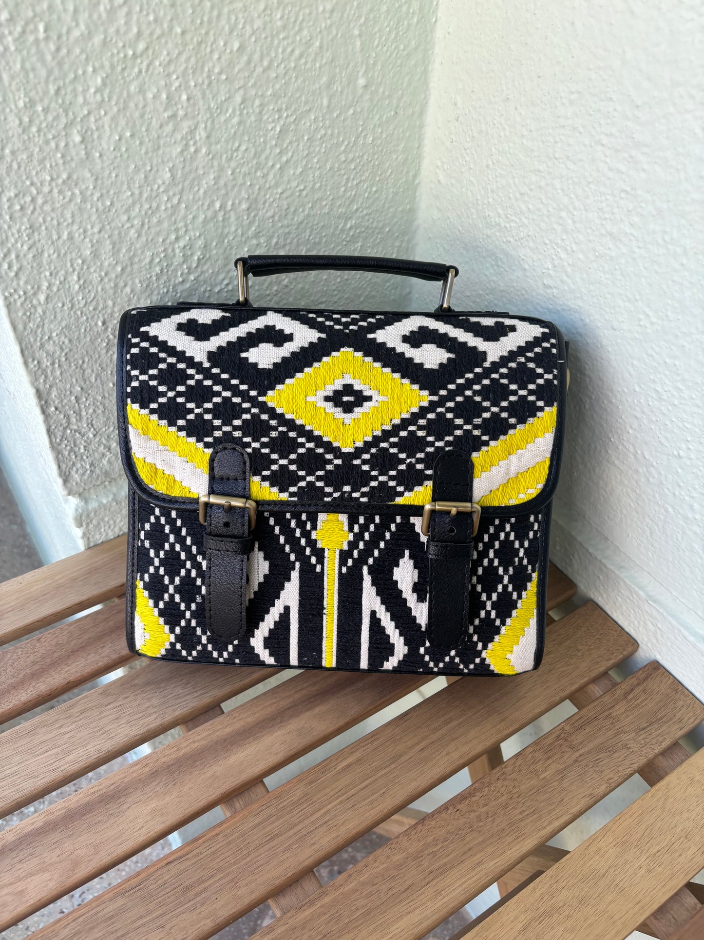 Aztec Noir Saddle Bag