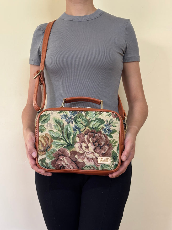 Vintage Bloom Briefcase Sling
