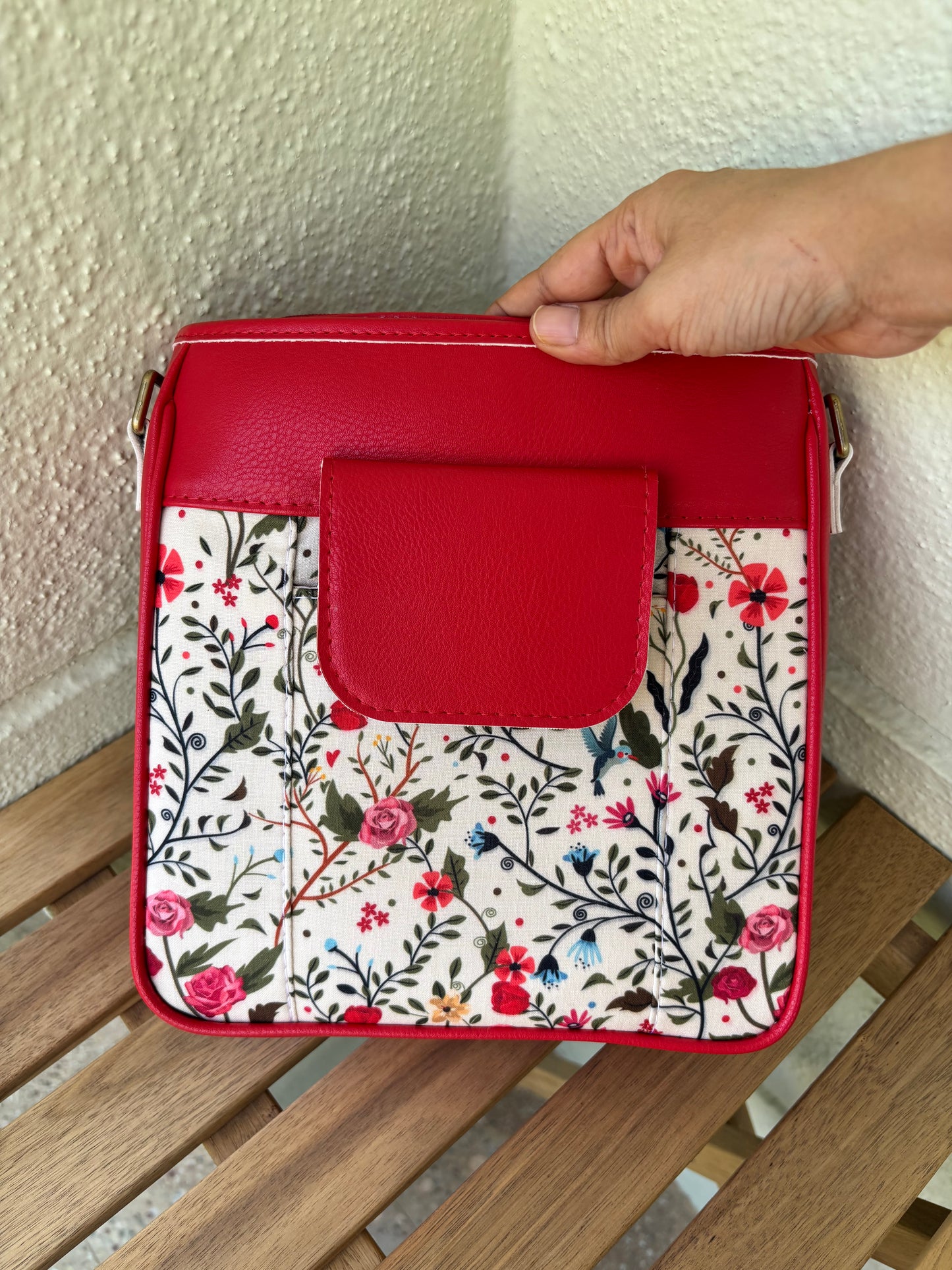 Scarlet Bloom Crossbody