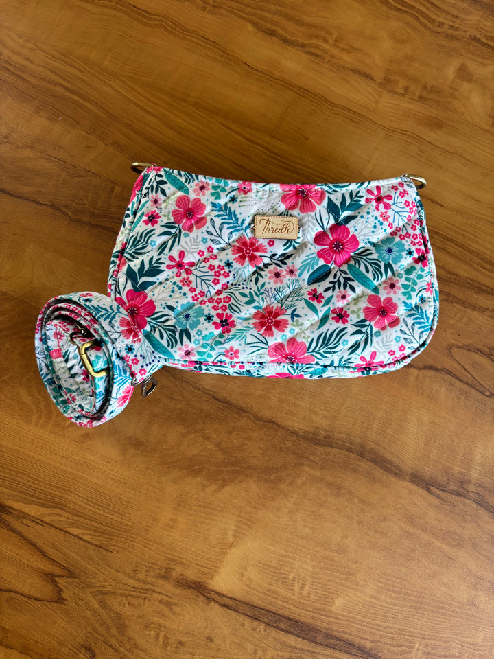 Floral Print Baguette Bag