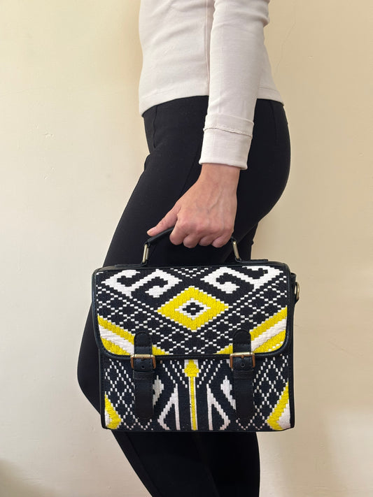 Aztec Noir Saddle Bag